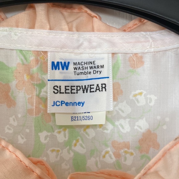 VTG 60’s 70’s Floral Lily of The Valley Night Gown Dress - Picture 4 of 7